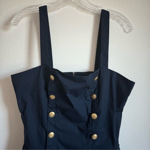 J. Crew Navy Mini Dress with Gold Buttons - Picture 5 of 10